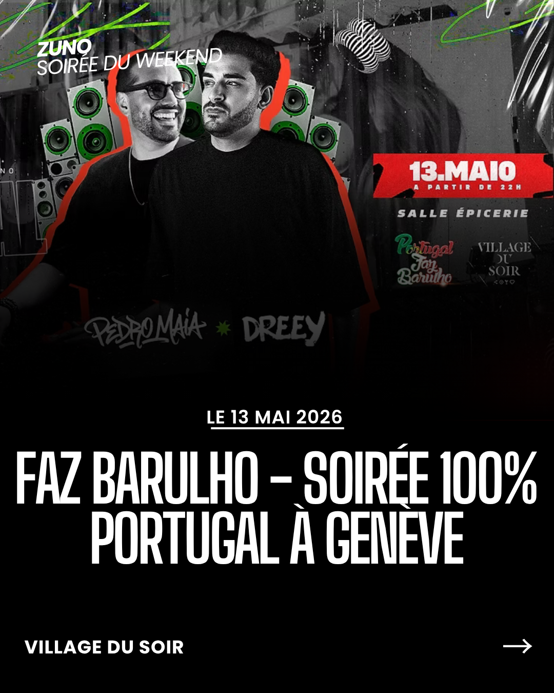 Portugal Faz Barulho : Soirée 100% Portugal à Genève le 13 mai