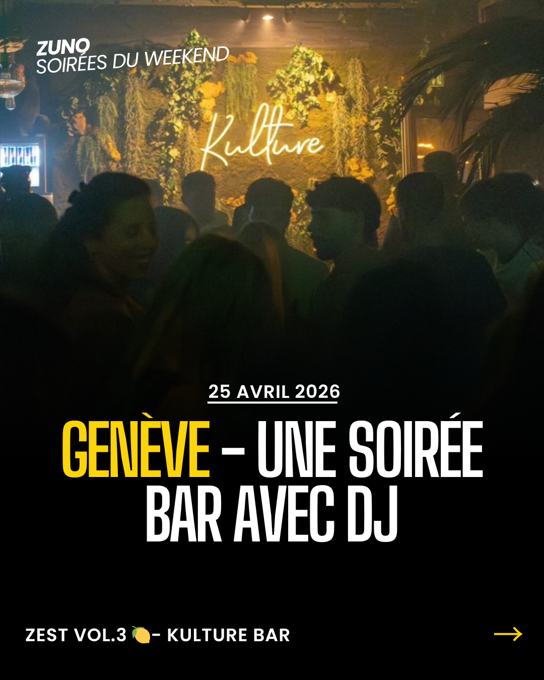 ZEST VOL.3 – Soirée Hip-hop Afro Dancehall au Kulture Bar Genève