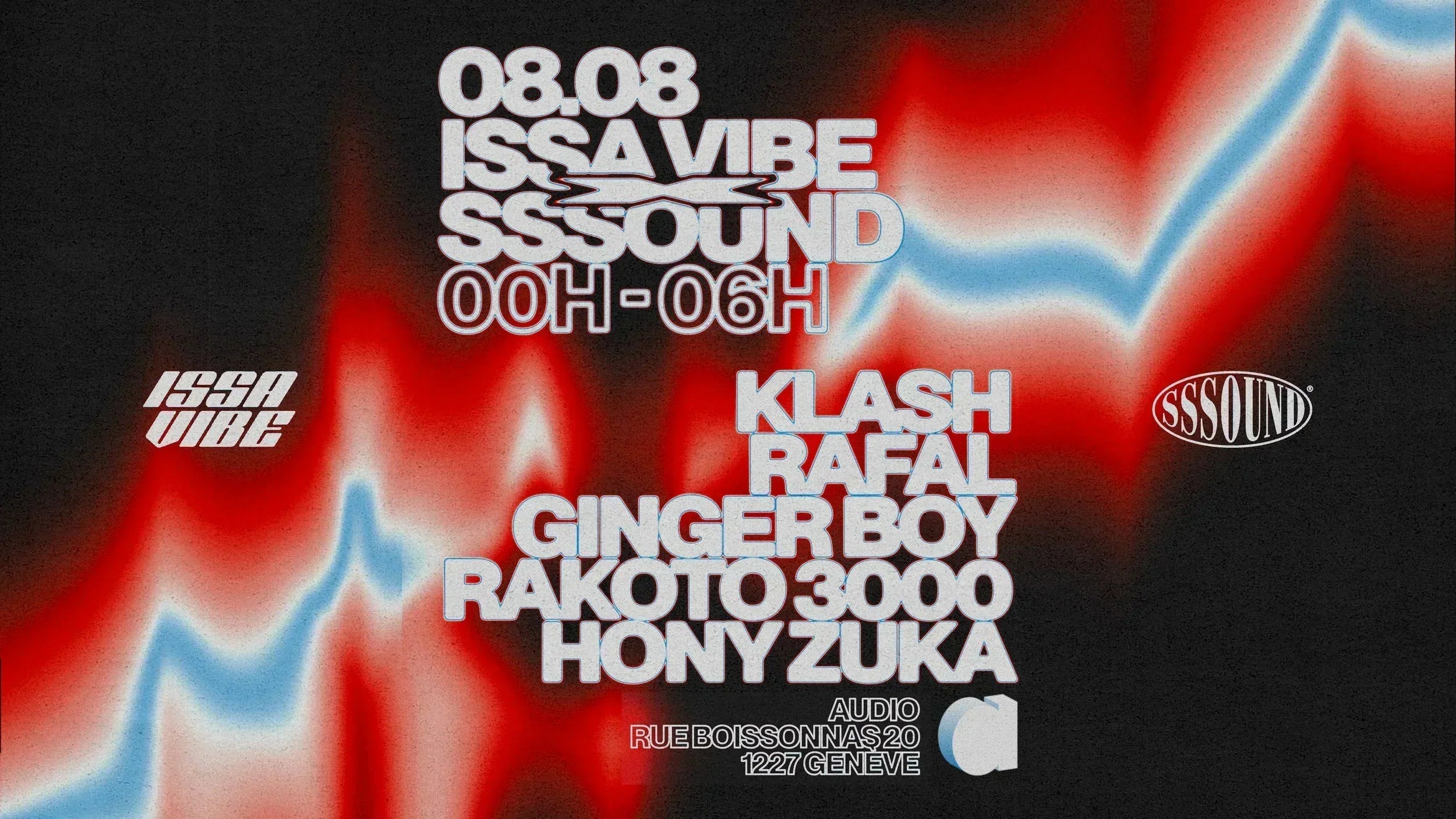 Issa Vibe invite SSSound à Genève | 8 août 2026