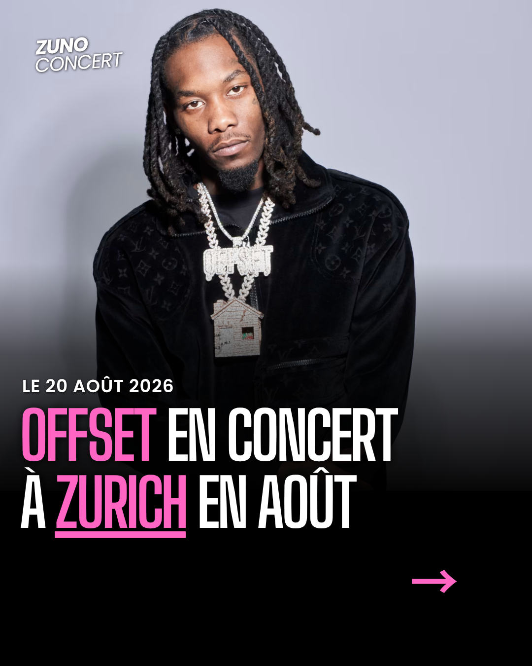 Offset en concert à Zurich | 20 août 2026