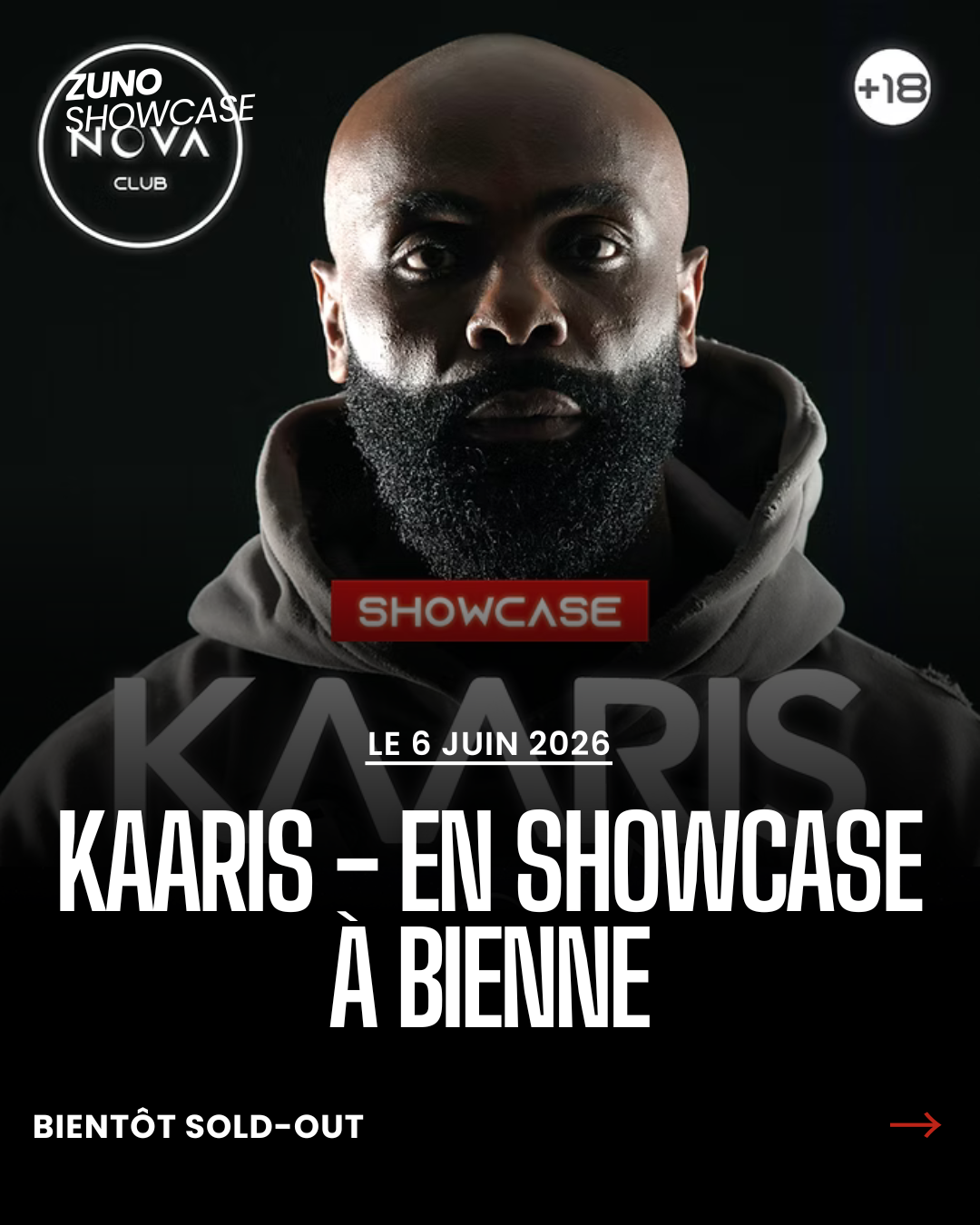 Kaaris en Showcase à Bienne – 6 juin 2026 | Nova Club