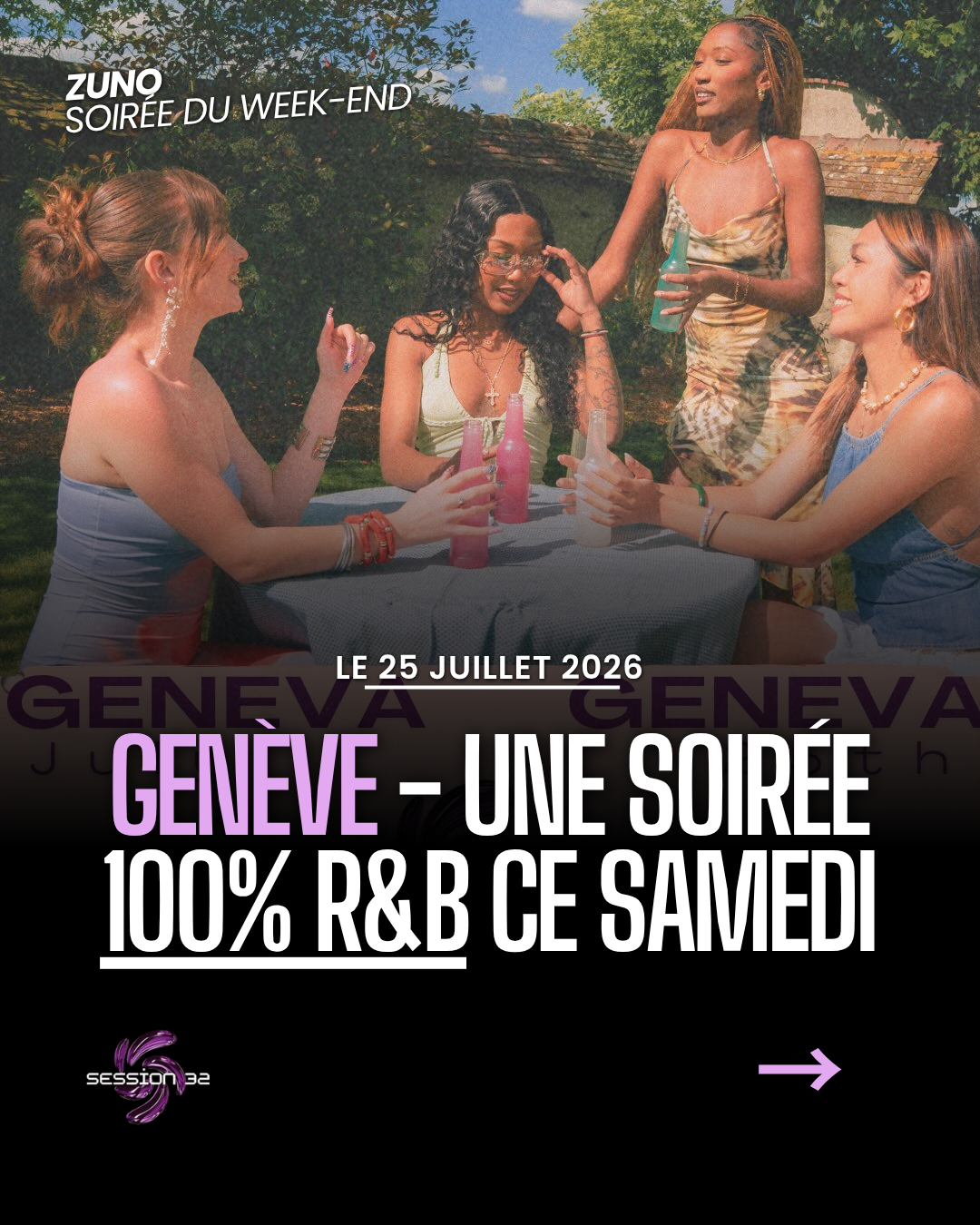 Soirée R&B à Genève | 25 juillet 2026