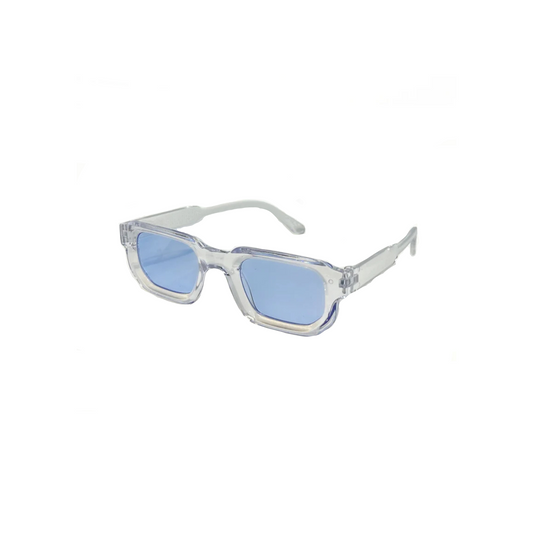 Lunettes ZUNO Crystal – monture transparente et verres fumés, look Y2K